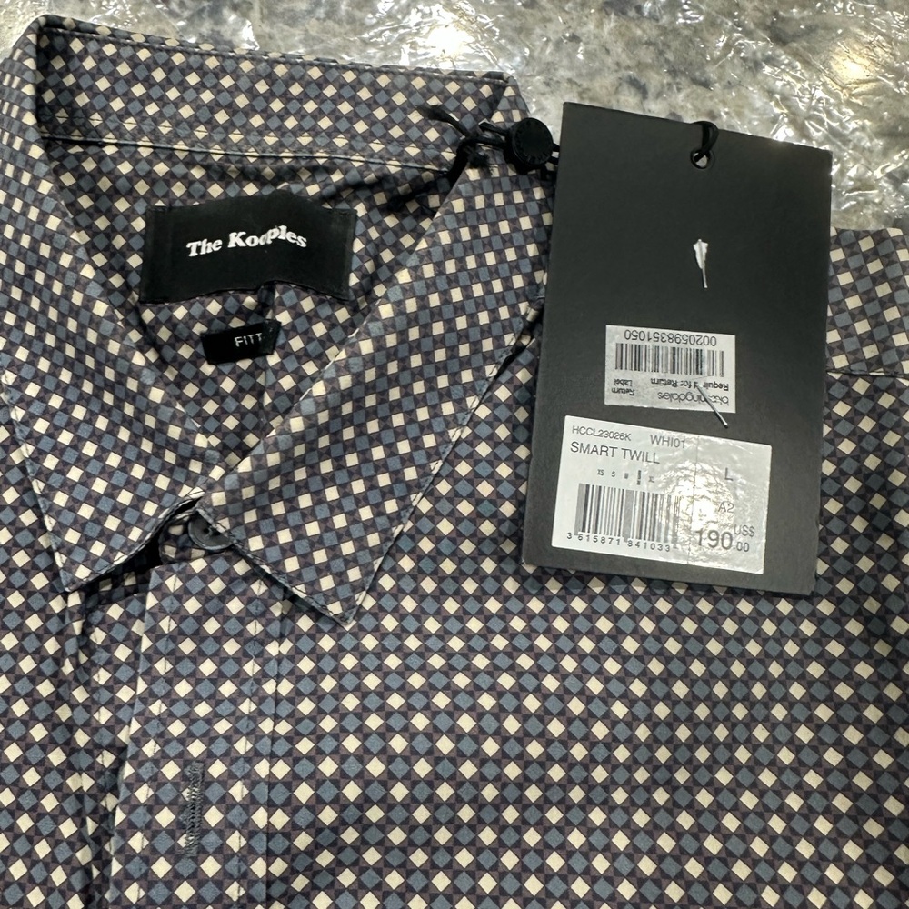 The Kooples Men's Smart Twill Shirt - Black and White